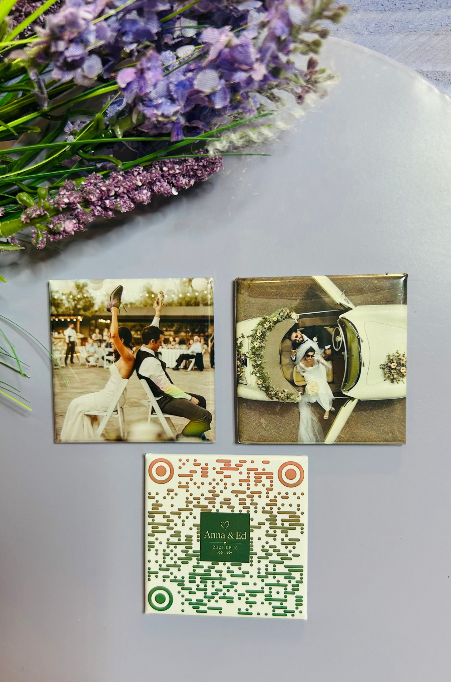 Memory Trio Magnet Set – 2 Photo Magnets + 1 QR Sound Magnet